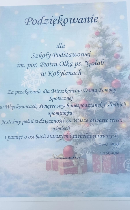 PODSUMOWANIE ŚWIĄTECZNEGO KIERMASZU