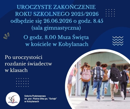UROCZYSTE ZAKOŃCZENIE ROKU SZKOLNEGO 2025/26